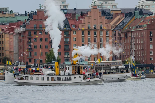 Stockholm Schweden Aug 2018 Feierlichkeiten 200 Jahren Dampfer Schweden Viele — Stockfoto