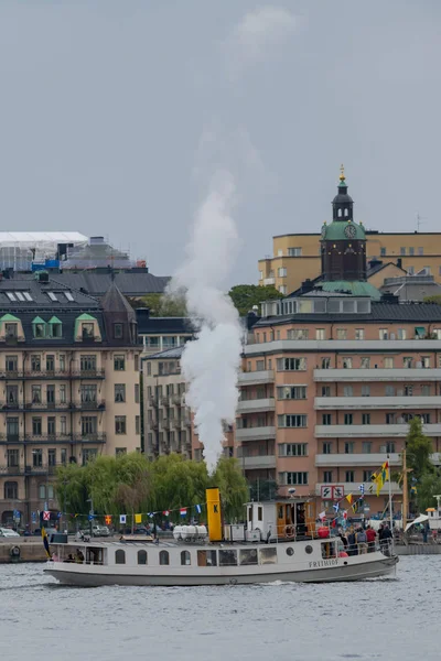 Stockholm Sweden Aug 2018 Celebrations 200 Years Steamboats Sweden Many — Stock Photo, Image