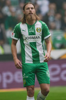 Solna, İsveç, 23 Eylül 2018: İsveç Allsvenskan Hammarby arasındaki AIK Derby. Her iki takım top AIK ile 1-0 kazandı.