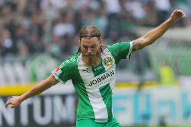 Solna, İsveç, 23 Eylül 2018: İsveç Allsvenskan Hammarby arasındaki AIK Derby. Her iki takım top AIK ile 1-0 kazandı.