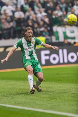 Solna, İsveç, 23 Eylül 2018: İsveç Allsvenskan Hammarby arasındaki AIK Derby. Her iki takım top AIK ile 1-0 kazandı.