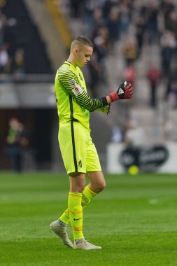 Solna, İsveç, 23 Eylül 2018: İsveç Allsvenskan Hammarby arasındaki AIK Derby. Her iki takım top AIK ile 1-0 kazandı.