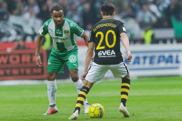 Solna Zweden Sept 2018 Derby Tussen Aik Hammarby Zweedse Allsvenskan — Stockfoto