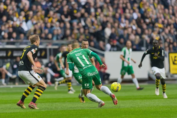 Solna Suède Sept 2018 Derby Entre Aik Hammarby Dans Suédois — Photo