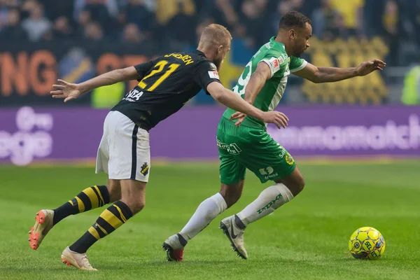 Solna Suécia Sept 2018 Derby Entre Aik Hammarby Sueco Allsvenskan — Fotografia de Stock