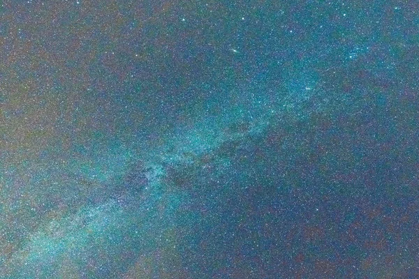 Voie Lactée Exposée Détail Couleur Bleu Vif — Photo