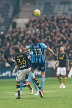 Stockholm, İsveç - 21 Ekim 2018: Djurgardens If (DIF) vs AIK Tele2 Arena Stockholm. Nihai sonucu 0-0