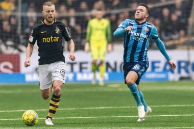 Stockholm, İsveç - 21 Ekim 2018: Djurgardens If (DIF) vs AIK Tele2 Arena Stockholm. Nihai sonucu 0-0