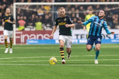 Stockholm, İsveç - 21 Ekim 2018: Djurgardens If (DIF) vs AIK Tele2 Arena Stockholm. Nihai sonucu 0-0