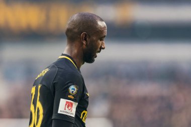 Stockholm, İsveç - 21 Ekim 2018: Djurgardens If (DIF) vs AIK Tele2 Arena Stockholm. Nihai sonucu 0-0