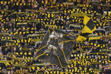 Solna, İsveç - 29 Ekim 2018: AIK vs Malmö Ff Stockholm arkadaşlar Arena. Nihai sonucu 1-1
