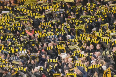 Solna, İsveç - 29 Ekim 2018: AIK vs Malmö Ff Stockholm arkadaşlar Arena. Nihai sonucu 1-1