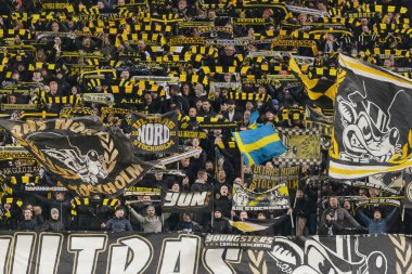 Solna, İsveç - 29 Ekim 2018: AIK vs Malmö Ff Stockholm arkadaşlar Arena. Nihai sonucu 1-1