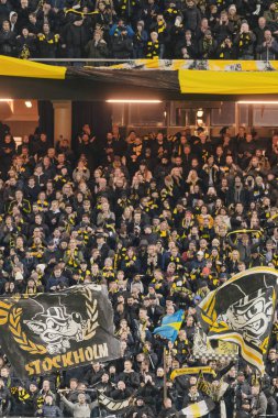 Solna, İsveç - 29 Ekim 2018: AIK vs Malmö Ff Stockholm arkadaşlar Arena. Nihai sonucu 1-1