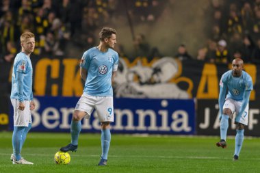 Solna, İsveç - 29 Ekim 2018: AIK vs Malmö Ff Stockholm arkadaşlar Arena. Nihai sonucu 1-1