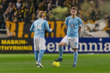 Solna, İsveç - 29 Ekim 2018: AIK vs Malmö Ff Stockholm arkadaşlar Arena. Nihai sonucu 1-1