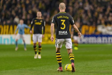 Solna, İsveç - 29 Ekim 2018: AIK vs Malmö Ff Stockholm arkadaşlar Arena. Nihai sonucu 1-1