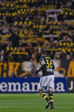 Solna, İsveç - 29 Ekim 2018: AIK vs Malmö Ff Stockholm arkadaşlar Arena. Nihai sonucu 1-1