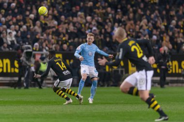 Solna, İsveç - 29 Ekim 2018: AIK vs Malmö Ff Stockholm arkadaşlar Arena. Nihai sonucu 1-1