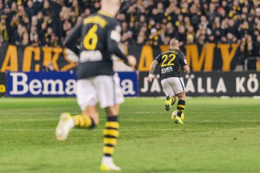 Solna, İsveç - 29 Ekim 2018: AIK vs Malmö Ff Stockholm arkadaşlar Arena. Nihai sonucu 1-1