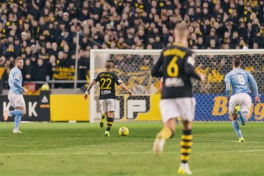 Solna, İsveç - 29 Ekim 2018: AIK vs Malmö Ff Stockholm arkadaşlar Arena. Nihai sonucu 1-1