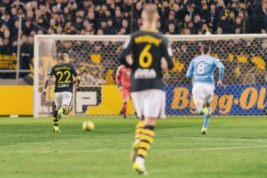 Solna, İsveç - 29 Ekim 2018: AIK vs Malmö Ff Stockholm arkadaşlar Arena. Nihai sonucu 1-1