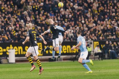 Solna, İsveç - 29 Ekim 2018: AIK vs Malmö Ff Stockholm arkadaşlar Arena. Nihai sonucu 1-1