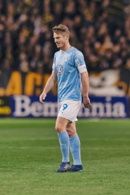 Solna, İsveç - 29 Ekim 2018: AIK vs Malmö Ff Stockholm arkadaşlar Arena. Nihai sonucu 1-1