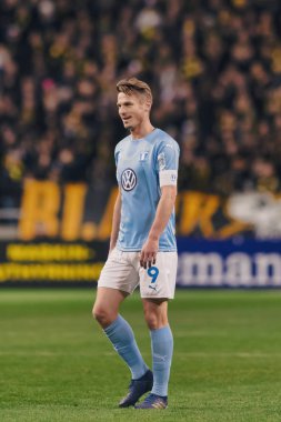 Solna, İsveç - 29 Ekim 2018: AIK vs Malmö Ff Stockholm arkadaşlar Arena. Nihai sonucu 1-1