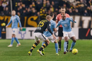 Solna, İsveç - 29 Ekim 2018: AIK vs Malmö Ff Stockholm arkadaşlar Arena. Nihai sonucu 1-1