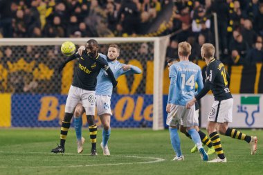 Solna, İsveç - 29 Ekim 2018: AIK vs Malmö Ff Stockholm arkadaşlar Arena. Nihai sonucu 1-1