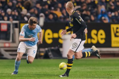 Solna, İsveç - 29 Ekim 2018: AIK vs Malmö Ff Stockholm arkadaşlar Arena. Nihai sonucu 1-1