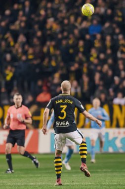 Solna, İsveç - 29 Ekim 2018: AIK vs Malmö Ff Stockholm arkadaşlar Arena. Nihai sonucu 1-1