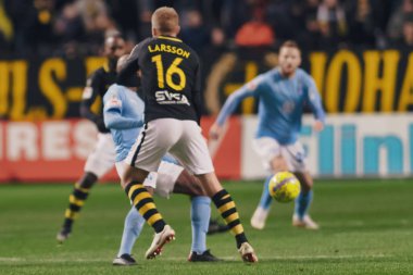 Solna, İsveç - 29 Ekim 2018: AIK vs Malmö Ff Stockholm arkadaşlar Arena. Nihai sonucu 1-1