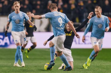 Solna, İsveç - 29 Ekim 2018: AIK vs Malmö Ff Stockholm arkadaşlar Arena. Nihai sonucu 1-1