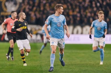 Solna, İsveç - 29 Ekim 2018: AIK vs Malmö Ff Stockholm arkadaşlar Arena. Nihai sonucu 1-1