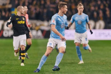 Solna, İsveç - 29 Ekim 2018: AIK vs Malmö Ff Stockholm arkadaşlar Arena. Nihai sonucu 1-1