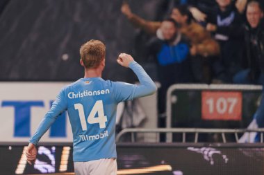 Solna, İsveç - 29 Ekim 2018: AIK vs Malmö Ff Stockholm arkadaşlar Arena. Nihai sonucu 1-1