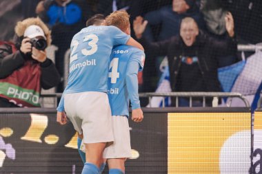 Solna, İsveç - 29 Ekim 2018: AIK vs Malmö Ff Stockholm arkadaşlar Arena. Nihai sonucu 1-1