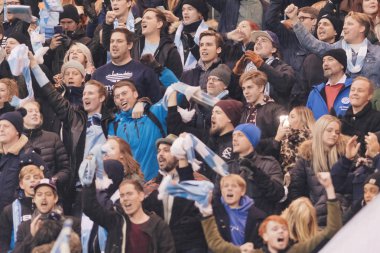 Solna, İsveç - 29 Ekim 2018: AIK vs Malmö Ff Stockholm arkadaşlar Arena. Nihai sonucu 1-1
