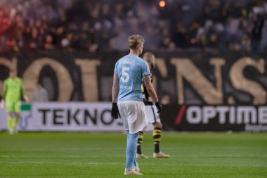 Solna, İsveç - 29 Ekim 2018: AIK vs Malmö Ff Stockholm arkadaşlar Arena. Nihai sonucu 1-1