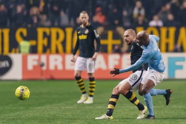 Solna, İsveç - 29 Ekim 2018: AIK vs Malmö Ff Stockholm arkadaşlar Arena. Nihai sonucu 1-1