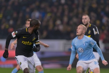 Solna, İsveç - 29 Ekim 2018: AIK vs Malmö Ff Stockholm arkadaşlar Arena. Nihai sonucu 1-1