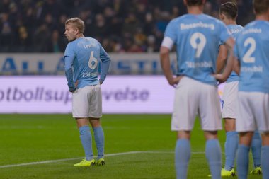 Solna, İsveç - 29 Ekim 2018: AIK vs Malmö Ff Stockholm arkadaşlar Arena. Nihai sonucu 1-1