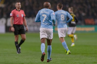 Solna, İsveç - 29 Ekim 2018: AIK vs Malmö Ff Stockholm arkadaşlar Arena. Nihai sonucu 1-1