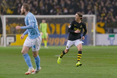 Solna, İsveç - 29 Ekim 2018: AIK vs Malmö Ff Stockholm arkadaşlar Arena. Nihai sonucu 1-1