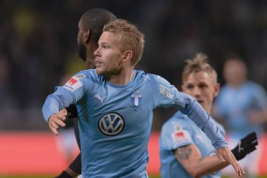 Solna, İsveç - 29 Ekim 2018: AIK vs Malmö Ff Stockholm arkadaşlar Arena. Nihai sonucu 1-1