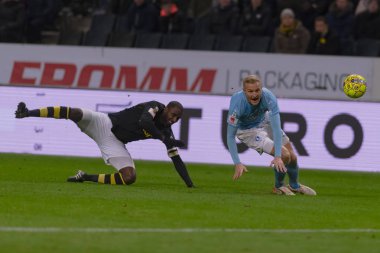 Solna, İsveç - 29 Ekim 2018: AIK vs Malmö Ff Stockholm arkadaşlar Arena. Nihai sonucu 1-1