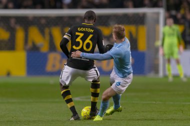 Solna, İsveç - 29 Ekim 2018: AIK vs Malmö Ff Stockholm arkadaşlar Arena. Nihai sonucu 1-1