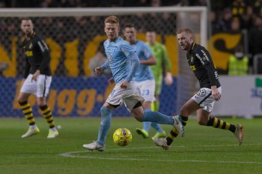 Solna, İsveç - 29 Ekim 2018: AIK vs Malmö Ff Stockholm arkadaşlar Arena. Nihai sonucu 1-1